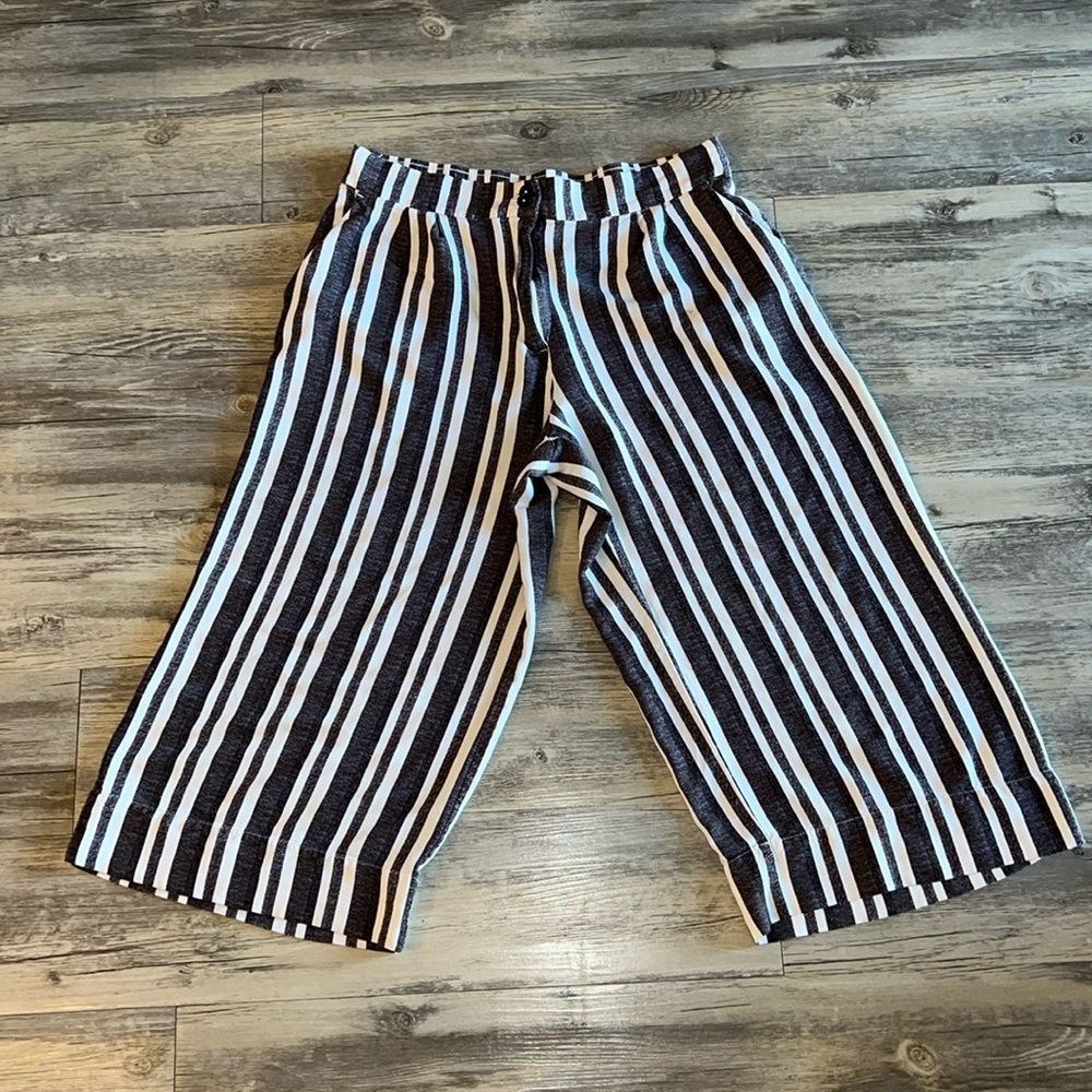 Brown Striped Capri Pants H&M